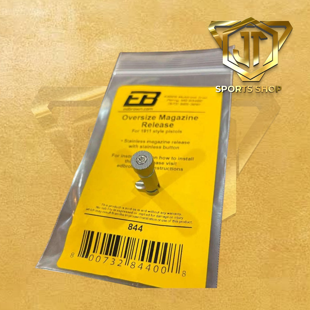 Ed Brown Oversized Magazine release 1911 with Button - Stainless