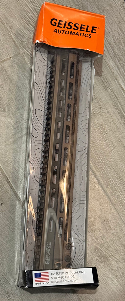 Geissele 15" M-LOK MK8 DDC Super Modular Rail 05-286S - Desert Dirt Color™