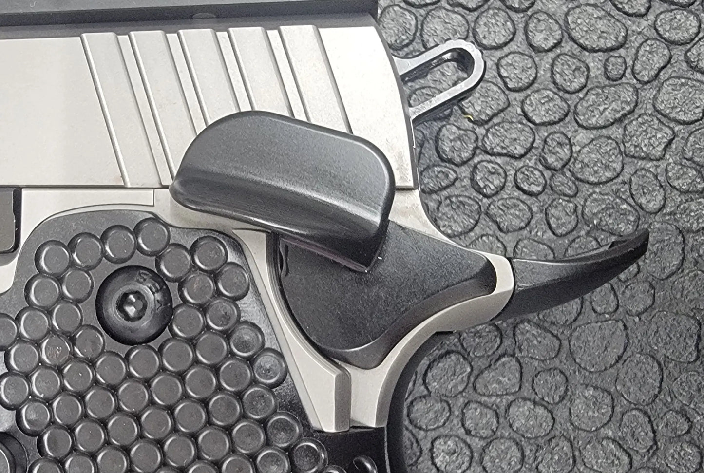 Atlas Gunworks Shielded Ambidextrous High Grip Thumb Safety (Polished Stainless Steel)