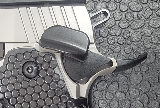 Atlas Gunworks Shielded Ambidextrous High Grip Thumb Safety (Polished Stainless Steel)
