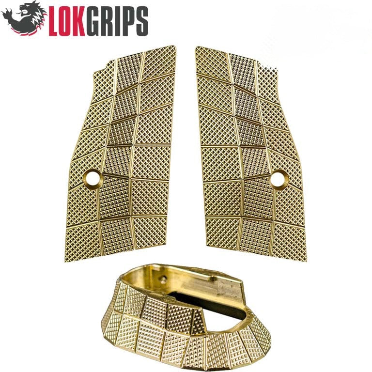 LOK Grips CZ TS Palm Swell Brass Combo – GRIP + MAGWELL