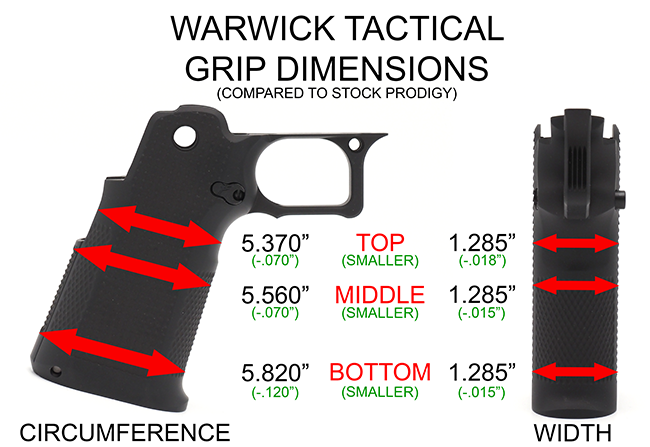 Warwick Tactical Aluminum Grip – Springfield Prodigy Direct Replacement