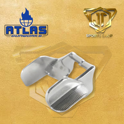 Atlas Gunworks Shielded Ambidextrous High Grip Thumb Safety (Polished Stainless Steel)