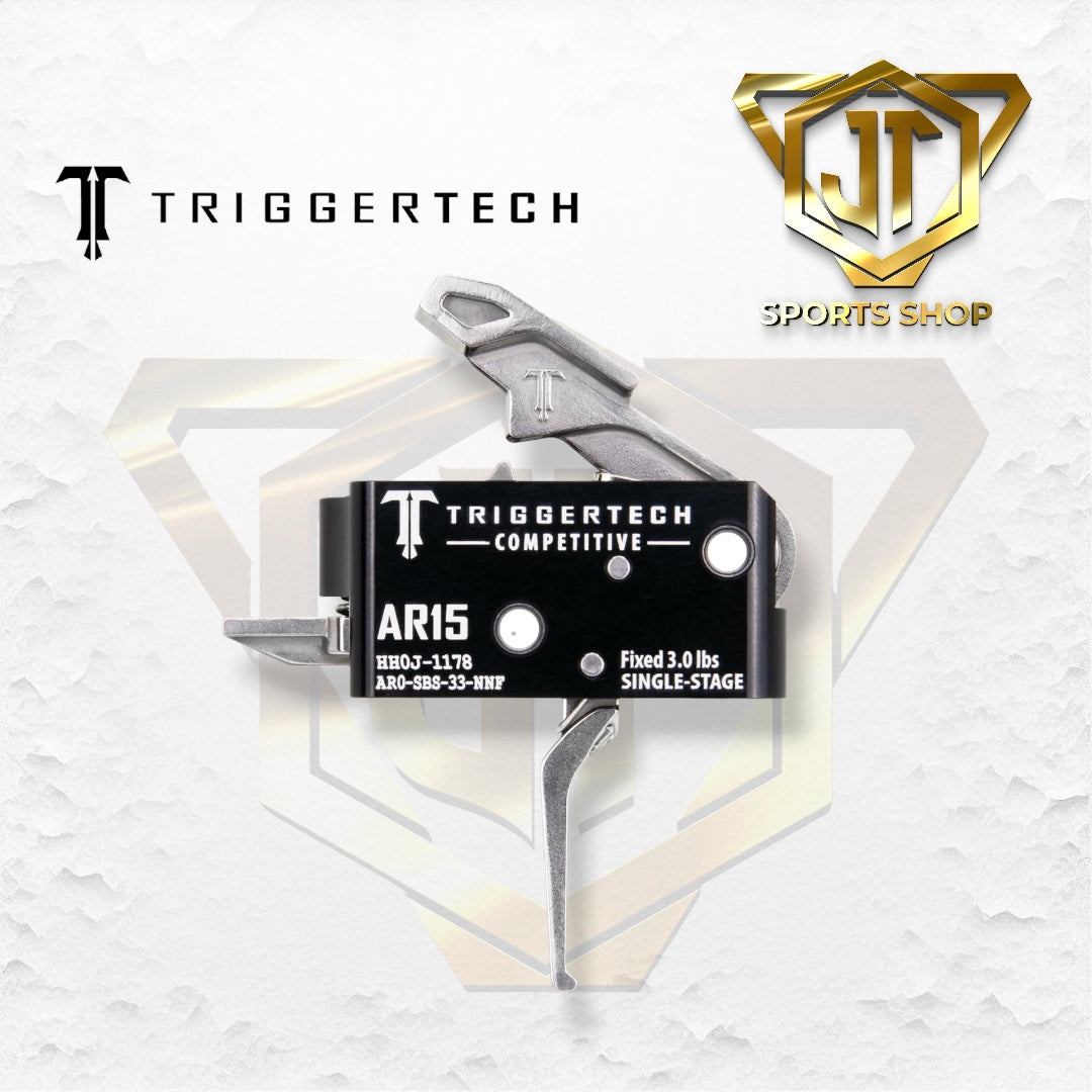Triggertech AR-15 Competitive Trigger, Single Stage, Stainless Steel Flat