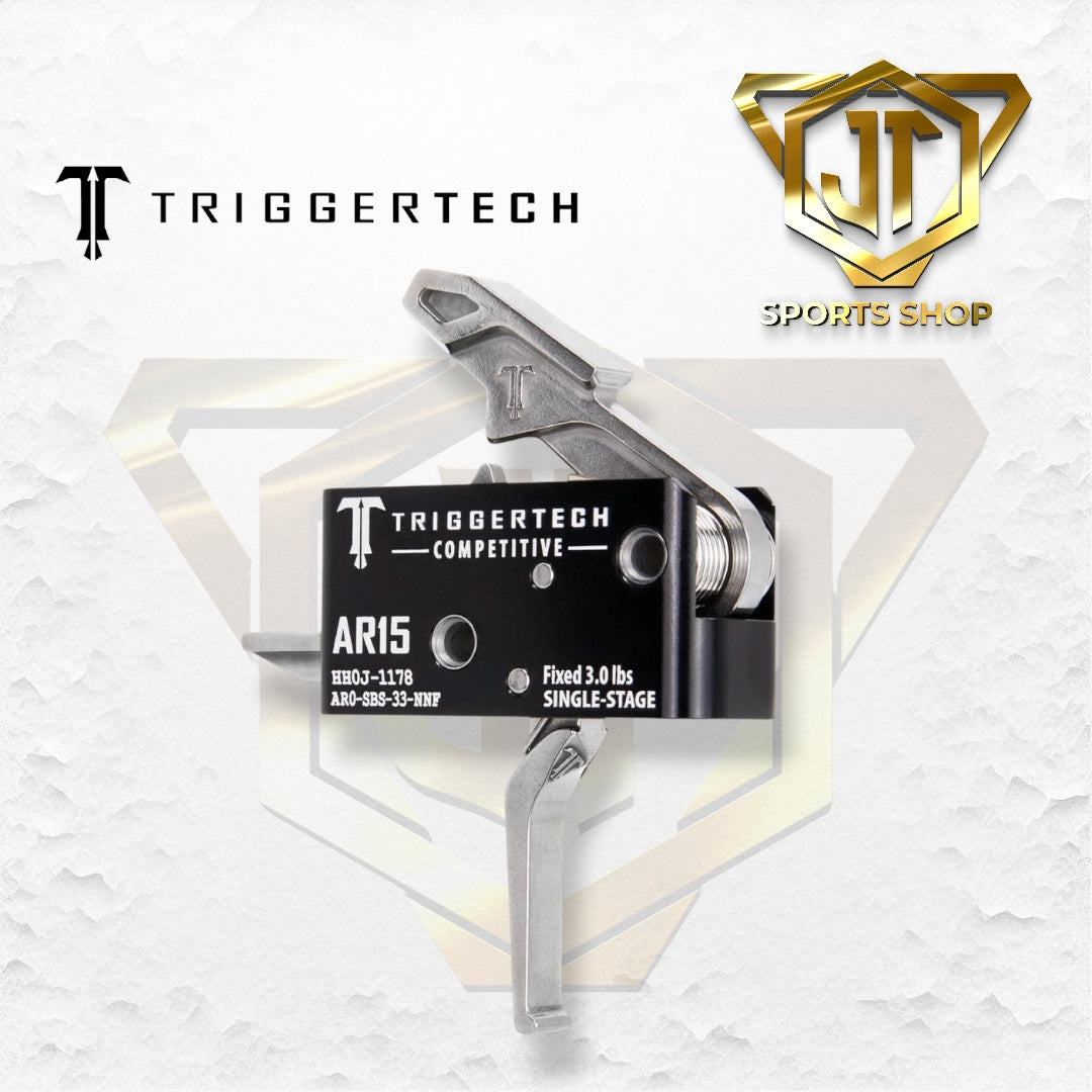 Triggertech AR-15 Competitive Trigger, Single Stage, Stainless Steel Flat