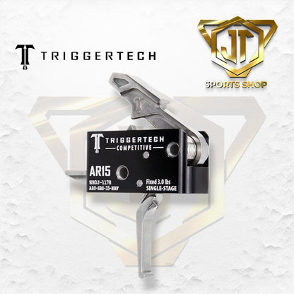 Triggertech AR-15 Competitive Trigger, Single Stage, Stainless Steel Flat