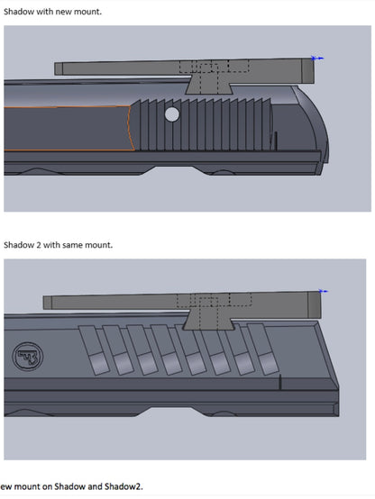 CZ Custom Multi Optic Red Dot Sight Base S2/SP01 Shadow Cut